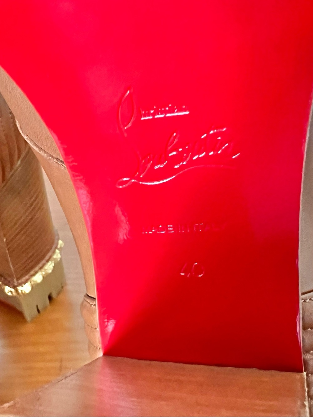 Christian Louboutin Yeti Donna Ankle Boots With Gold Spikes Size 40 Super Rare. - Picture 8 of 9